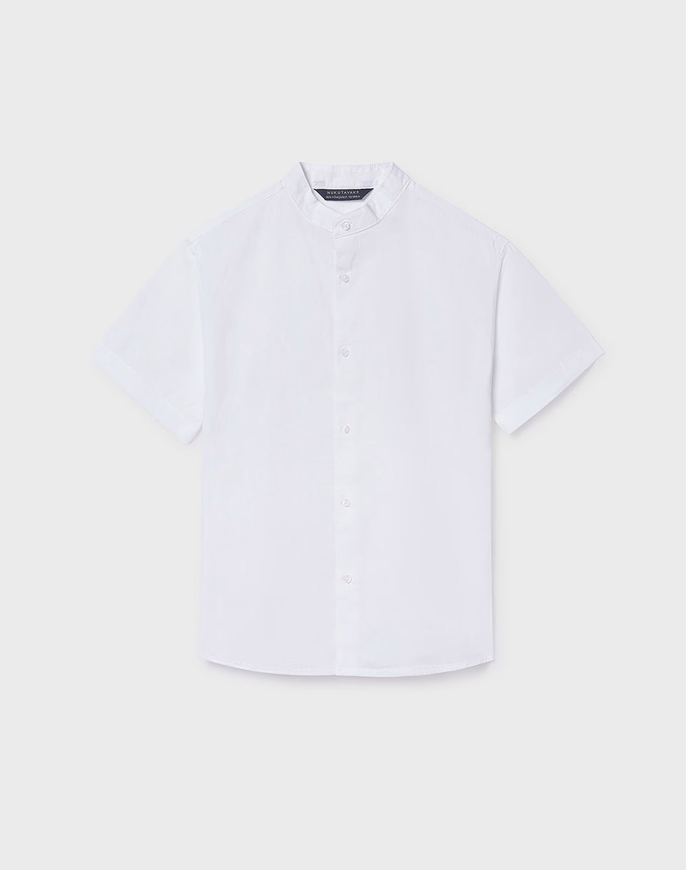 Mayoral Πουκαμισο Κοντ/Κο Γιακας Μαο Παιδι Αγορι Ρουχα Πουκαμισα White Βαμβακι 06171 081 Γιά Αγόρι