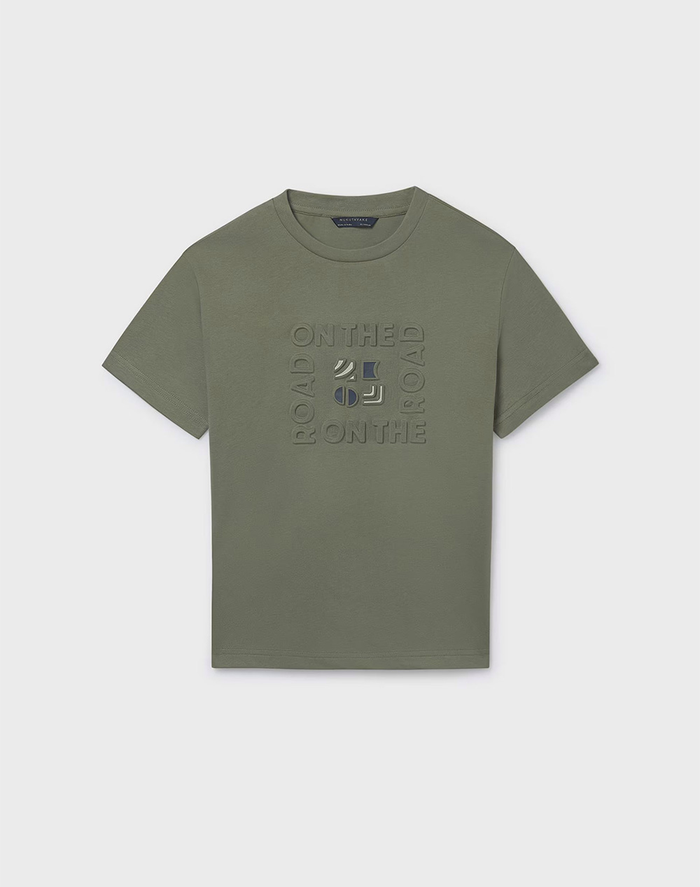 Mayoral Μπλουζα Κοντομ Αναγλυφη Επισημ Παιδι Αγορι Ρουχα Μπλουζες Olive Βαμβακι 06031 078 - Koolfly