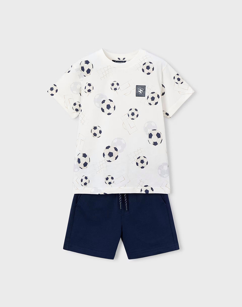 Mayoral Σετ Μακο Σταμπωτο Παιδι Αγορι Ρουχα Σετ Navyblue Βαμβακι 03607 080 Γιά Αγόρι