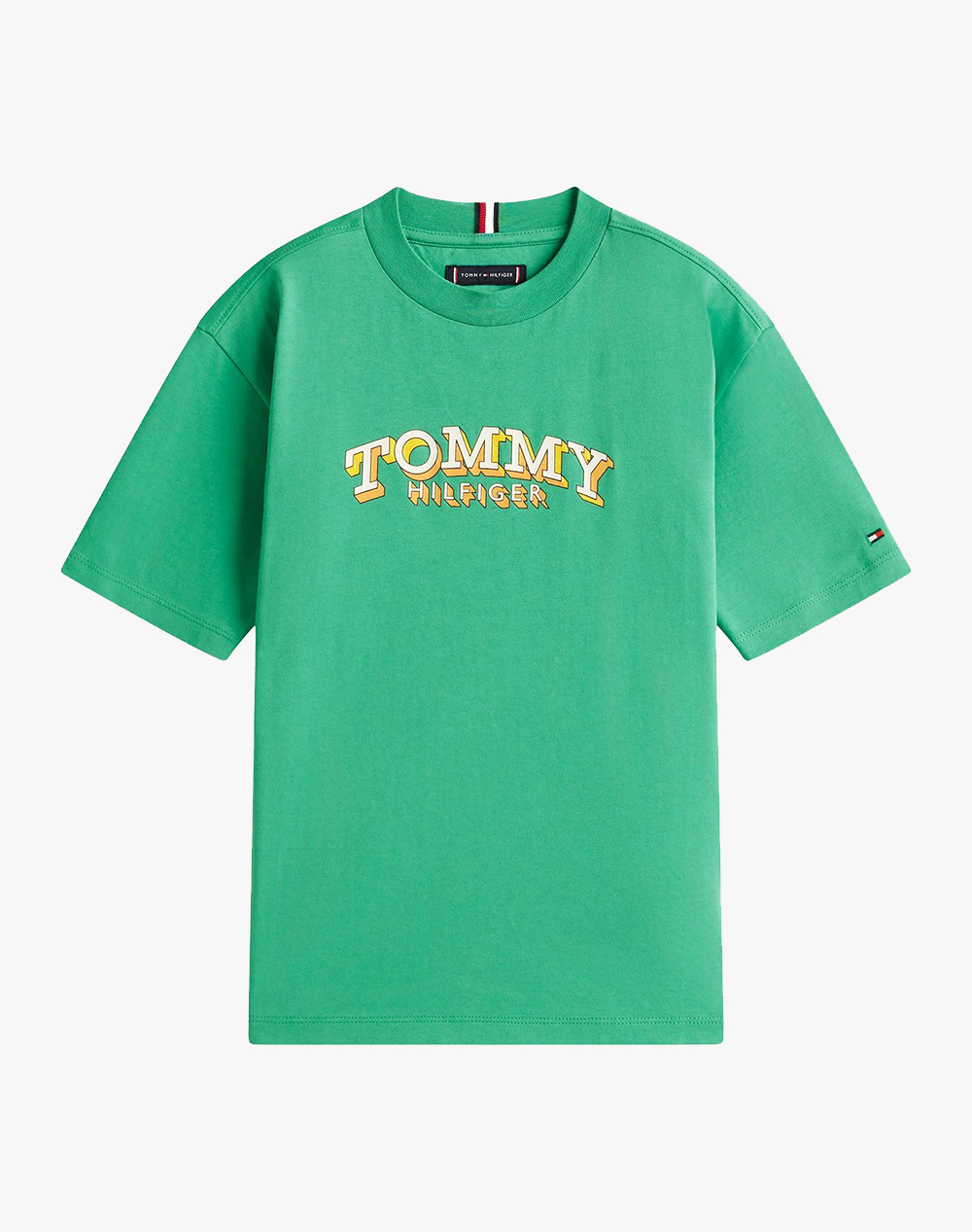 Tommy Hilfiger 3D Graphic T Shirt Παιδι Αγορι Ρουχα Μπλουζες Green Βαμβακι Kb0Kb10267 2Y 7Y L5Y Γιά Αγόρι