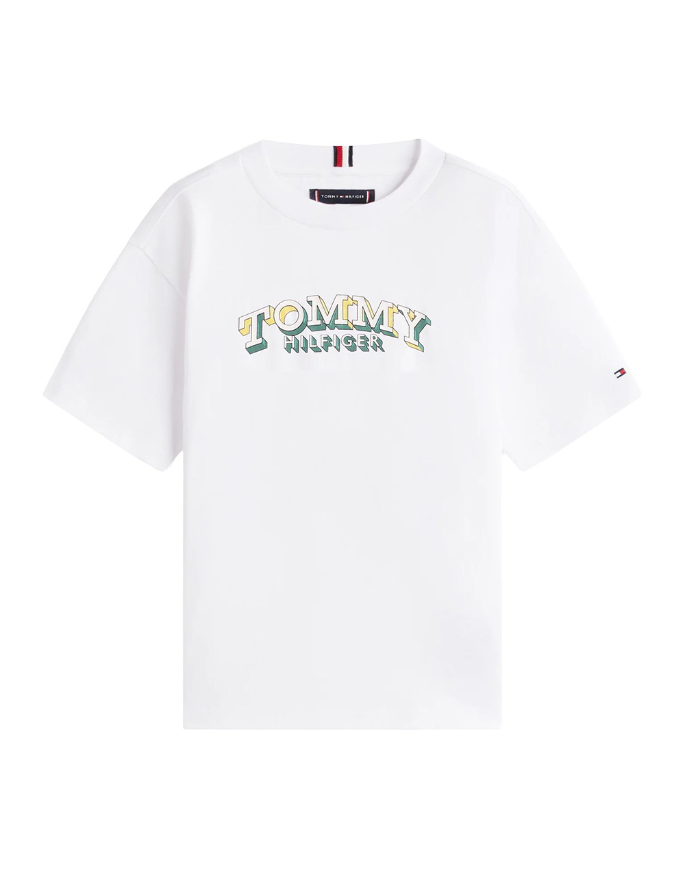 Tommy Hilfiger 3D Graphic T Shirt Παιδι Αγορι Ρουχα Μπλουζες White Βαμβακι Kb0Kb10267 2Y 7Y 0K4 Γιά Αγόρι