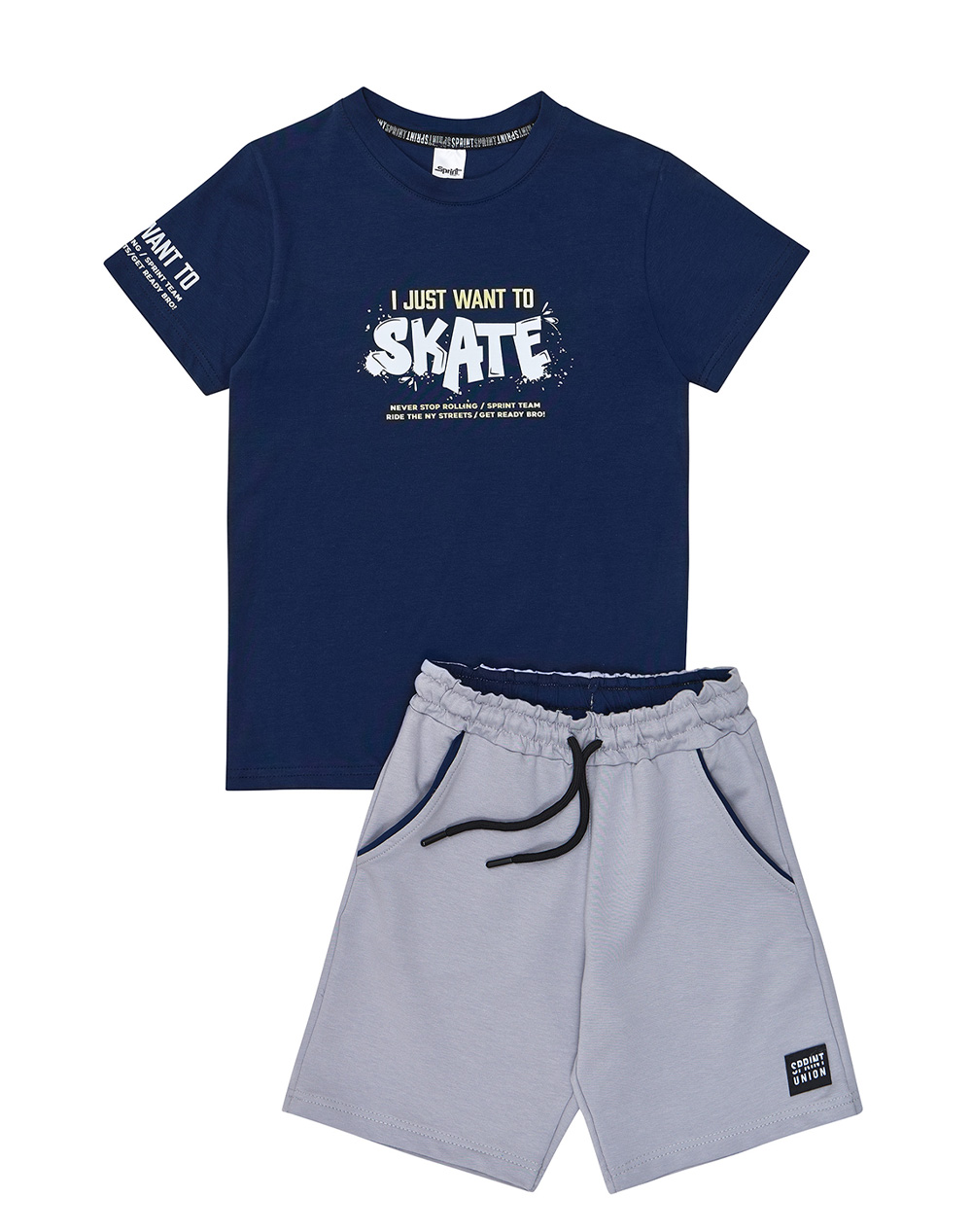 Sprint Set Junior Boy Παιδι Αγορι Αθλητικα Σετ Darkblue Βαμβακι 261 3033 305 Γιά Αγόρι