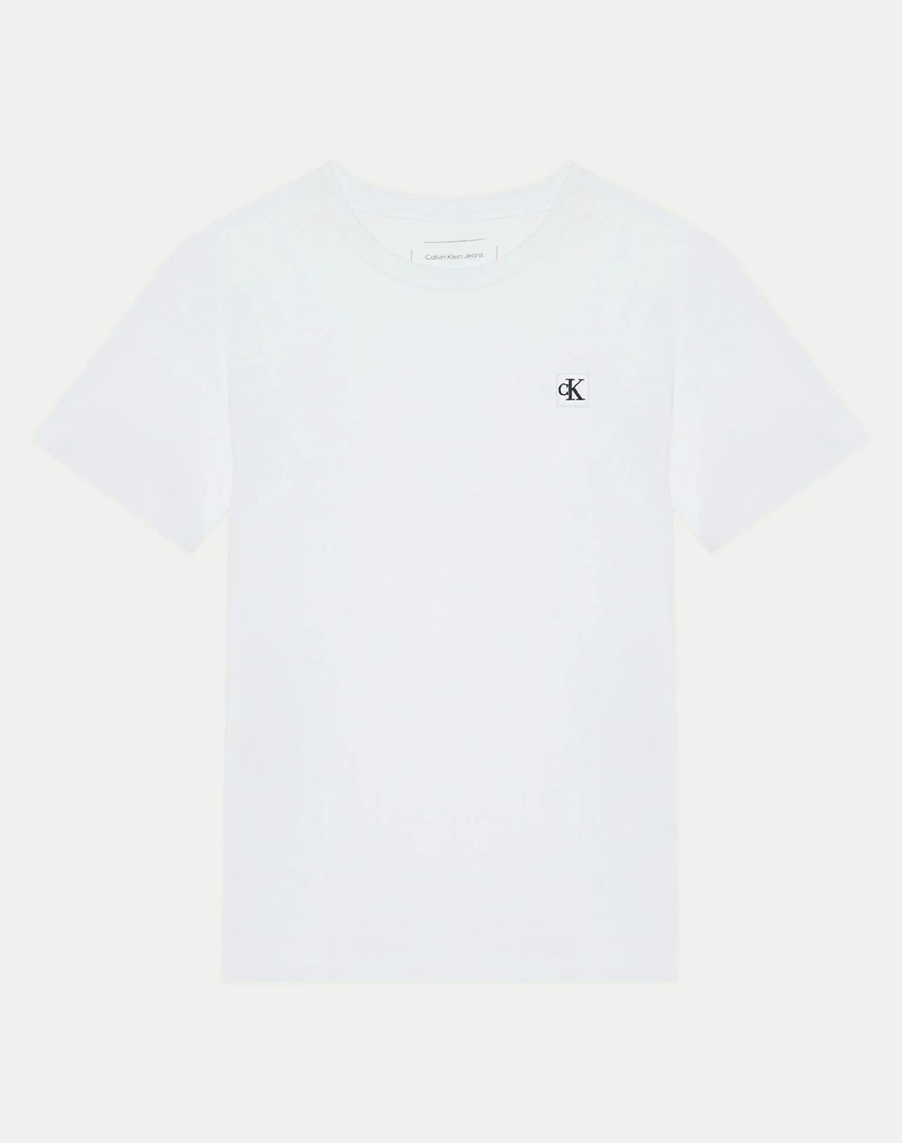 Calvin Klein Monogram Mini Badge T Shirt Παιδι Αγορι Ρουχα Μπλουζες White Βαμβακι Iu0iu00543 8Y 16Y Yaf - Koolfly