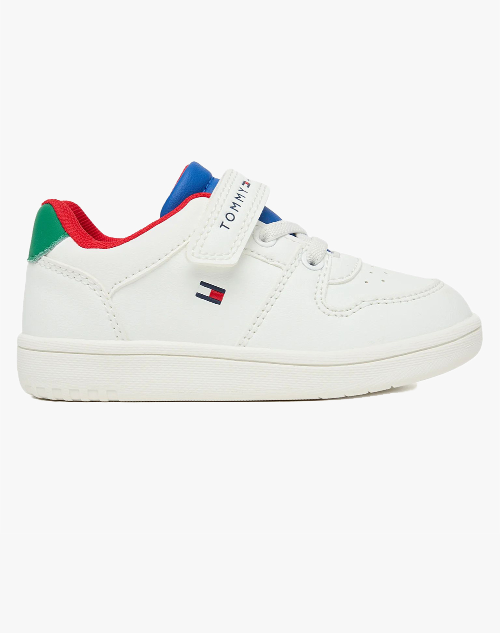 Tommy Hilfiger Low Cut Lace Up/Velcro Sneaker Παιδι Κοριτσι Παπουτσια Sneakers White Απομιμηση Δερματος T1X9 34344 1355 19 29 Y913 Για Κορίτσι