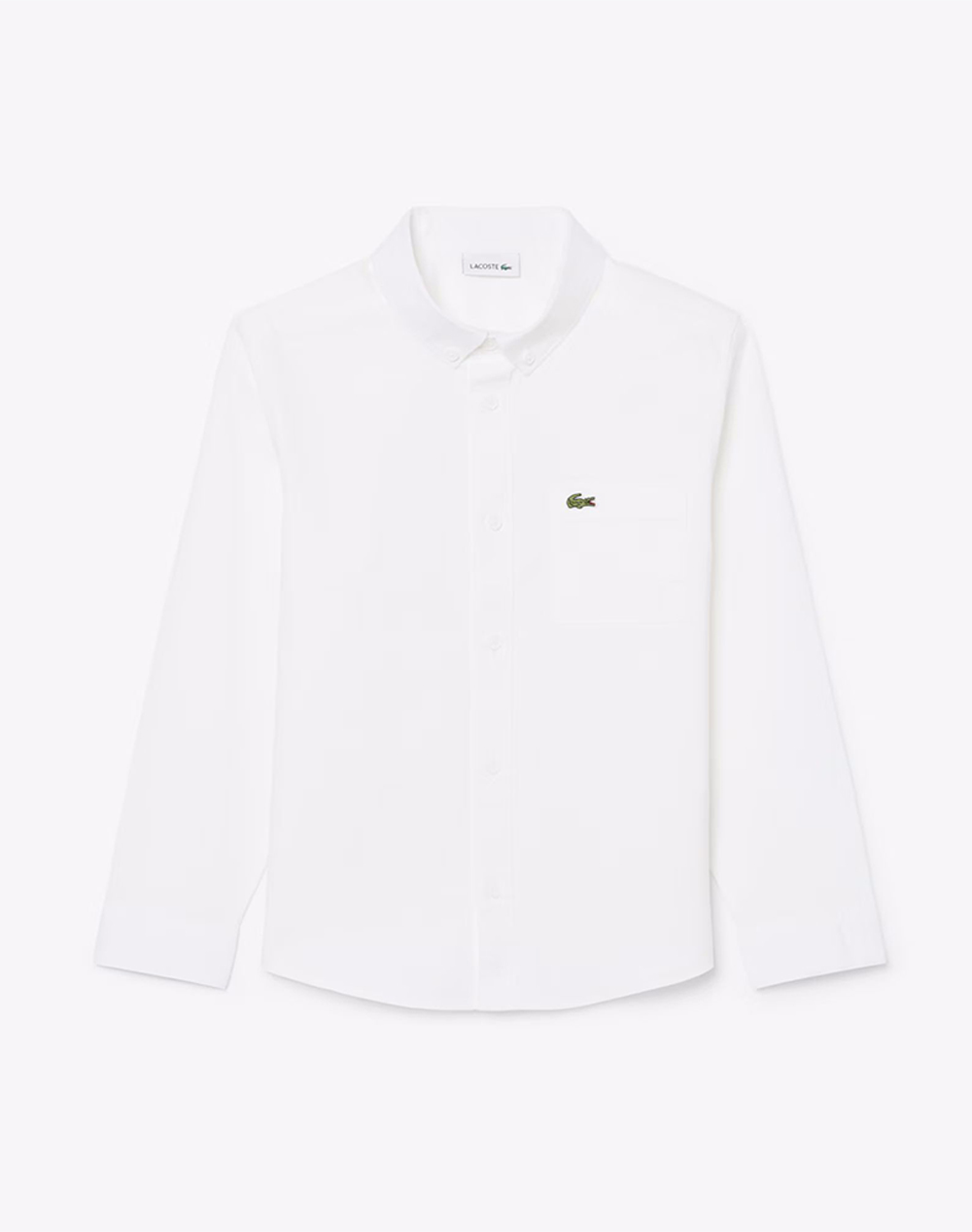 Lacoste Υποκαμισο Μμ Παιδι Αγορι Ρουχα Πουκαμισα White Βαμβακιμε Ελασταν 3Cj0945 001 Γιά Αγόρι