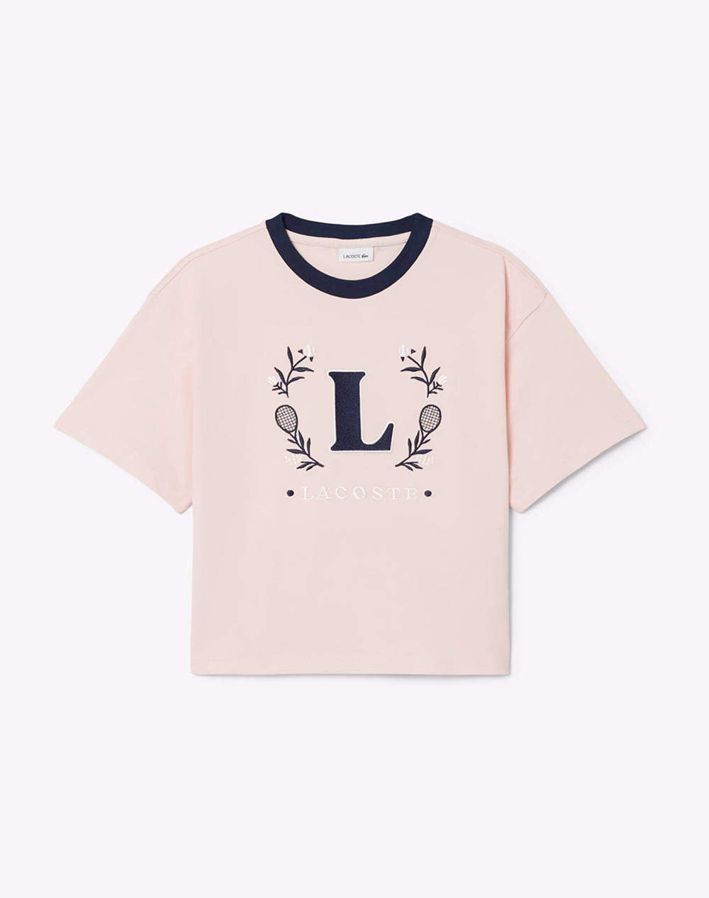 Lacoste Μπλουζα Κμ Tee Shirt Ss Παιδι Κοριτσι Ρουχα Μπλουζες Lightpink Βαμβακι 3Tj6624 Ady Για Κορίτσι