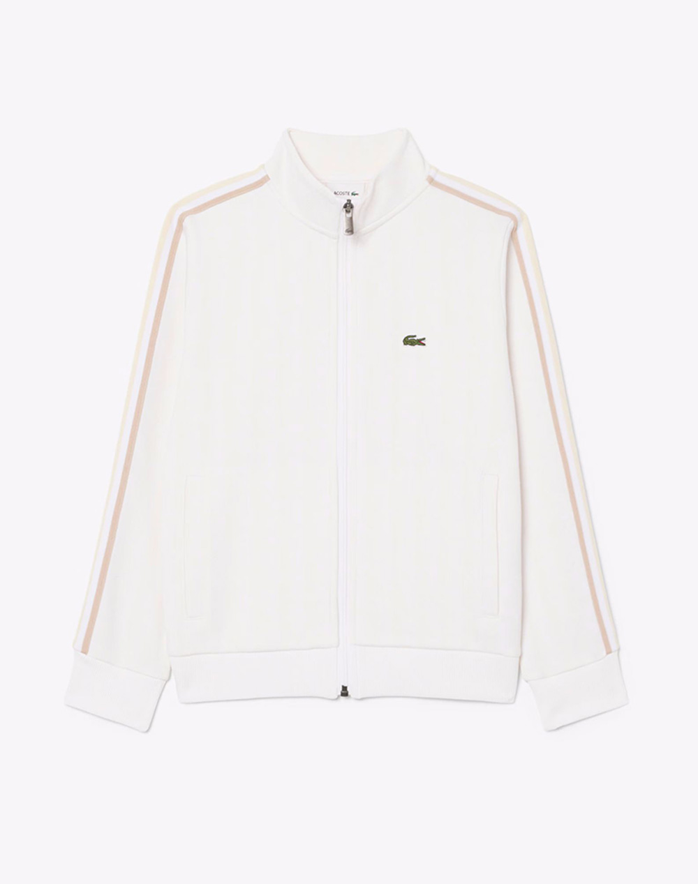 Lacoste Φουτερ Μμ Monogram Full Zip Top Παιδι Κοριτσι Ρουχα Ζακετες Offwhite Βαμβακισυνθετικο 3Sj0963 001 Για Κορίτσι