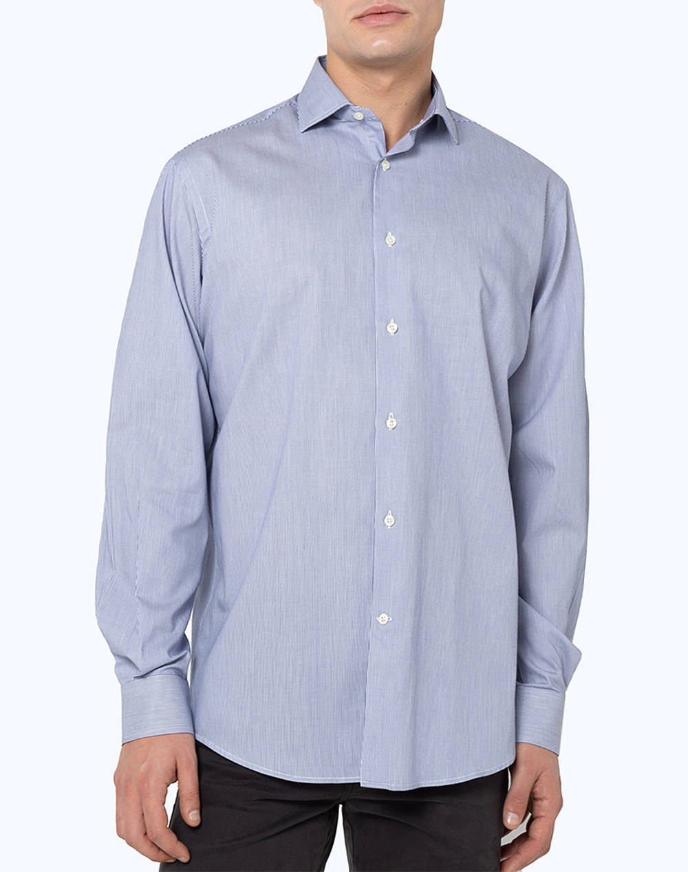 Bostonians Πουκαμισο Acorn Twill Custom Fit Ανδρας Ρουχα Πουκαμισα Lightblue Βαμβακι 3Ans4762 B166