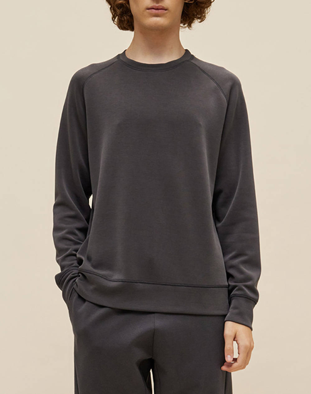 Dirty Laundry Μπλουζα Μακρυ Μανικι Ανδρας Ρουχα Μπλουζες Φουτερ Darkgray Με Ελασταν,Συνθετικο Dlml000127 Charcoal - Koolfly